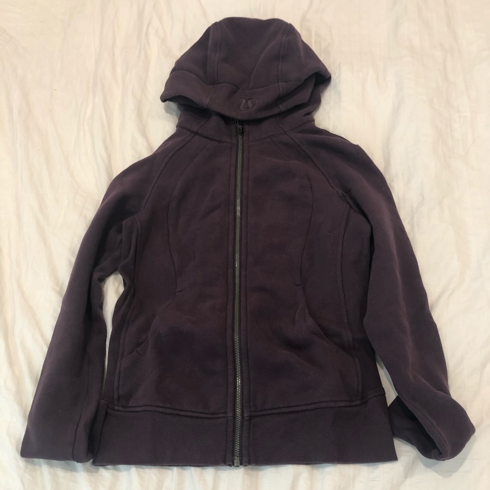 Lululemon Scuba Hoodie Black Cherry Size 6 - Picture 2 of 3
